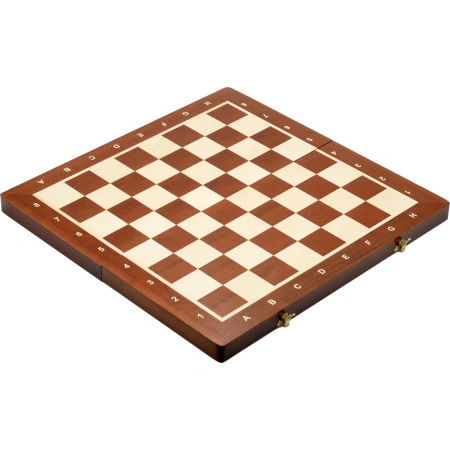 Szachy klasyczne Mahoń - drewniane duże 48 cm