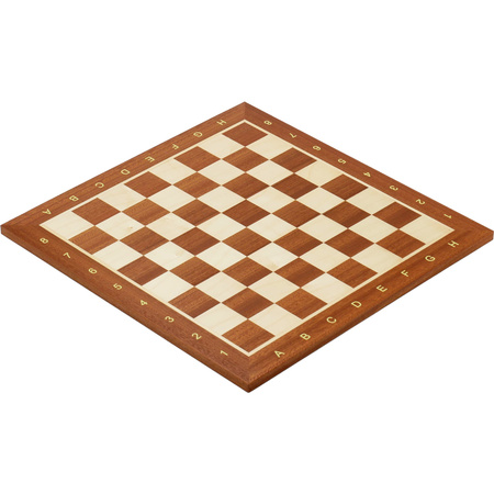 Deska szachowa Mahoń nr 5 (z opisem) - intarsjowana